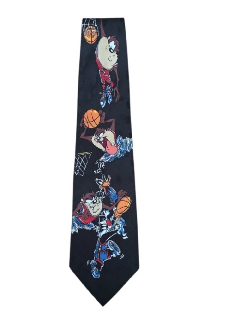 Warner Bros. Black Tie with Tasmanian Devil Basketball Cartoon